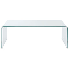 Ripley Rectangular Tempered Bent Glass Coffee Table Clear