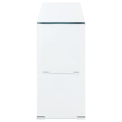 Ripley Tempered Bent Glass Entryway Console Table Clear