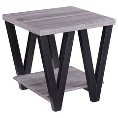 Best Furniture Outlet - Coaster - Stevens Engineered Wood End Table Antique Grey and Black - 705397