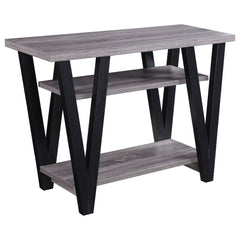 Best Furniture Outlet - Coaster - Stevens 2-shelf Engineered Wood Entryway Console Table Grey - 705399
