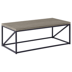 Best Furniture Outlet - Coaster - Birdie Rectangular Engineered Wood Coffee Table Sonoma Grey - 705618