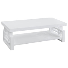 Schmitt 2-piece Coffee and End Table Set White High Gloss