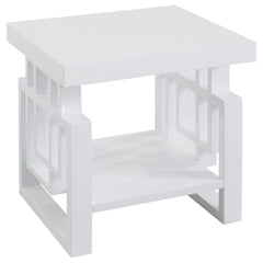 Schmitt 2-piece Coffee and End Table Set White High Gloss