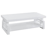 Best Furniture Outlet - Coaster - Schmitt Rectangular Coffee Table White High Gloss - 705708
