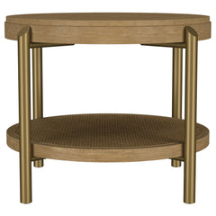 Arini 2-piece Round Coffee and End Table Set Sand Wash