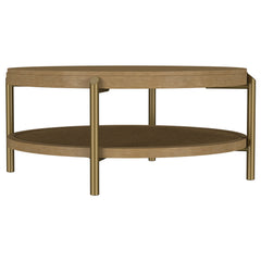 Arini 2-piece Round Coffee and End Table Set Sand Wash