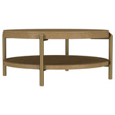 Best Furniture Outlet - Coaster - Arini Round Coffee Table With Storage Shelf Sand Wash - 706188