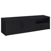 Best Furniture Outlet - Coaster - Murray 70-inch 2-door TV Stand Media Console Black - 706213