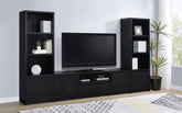 Best Furniture Outlet - Coaster - Winfield 3-piece Entertainment Center 78-inch TV Stand Black - 706223-SET