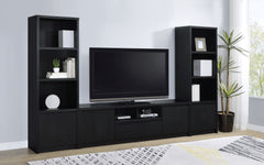 Best Furniture Outlet - Coaster - Winfield 3-piece Entertainment Center 78-inch TV Stand Black - 706223-SET