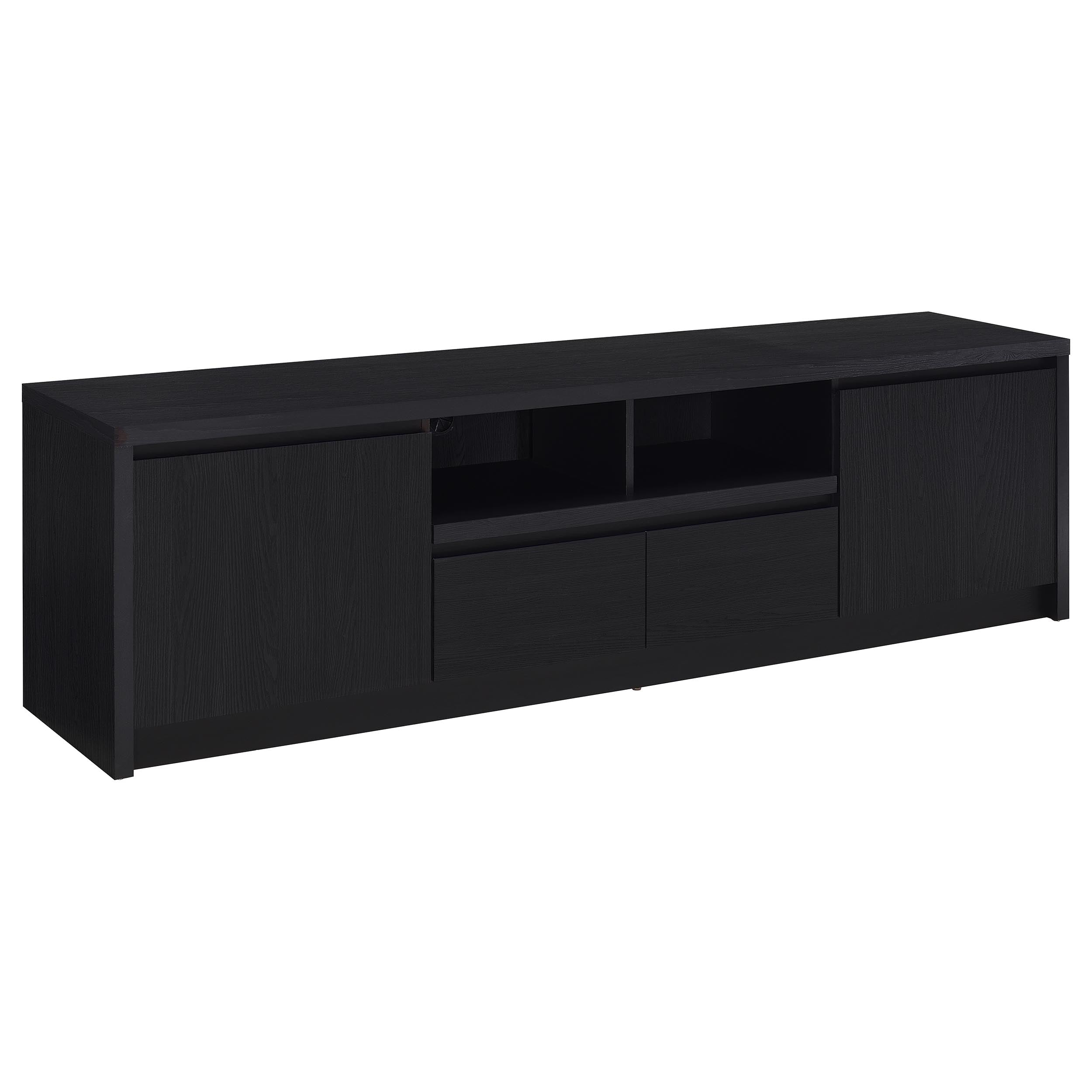 Best Furniture Outlet - Coaster - Winfield 78-inch 2-door TV Stand Media Console Black - 706223