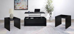 Best Furniture Outlet - Coaster - Knapp 3-piece Lift Top Coffee Table Set Black - 706228-S3