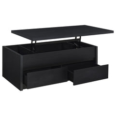 Best Furniture Outlet - Coaster - Knapp Lift Top Cocktail Coffee Table with Dual Drawers Black - 706228