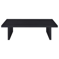 Max 2-piece Rectangular Coffee and End Table Set Black