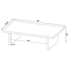 Max 3-piece Rectangular Coffee and End Table Set Black
