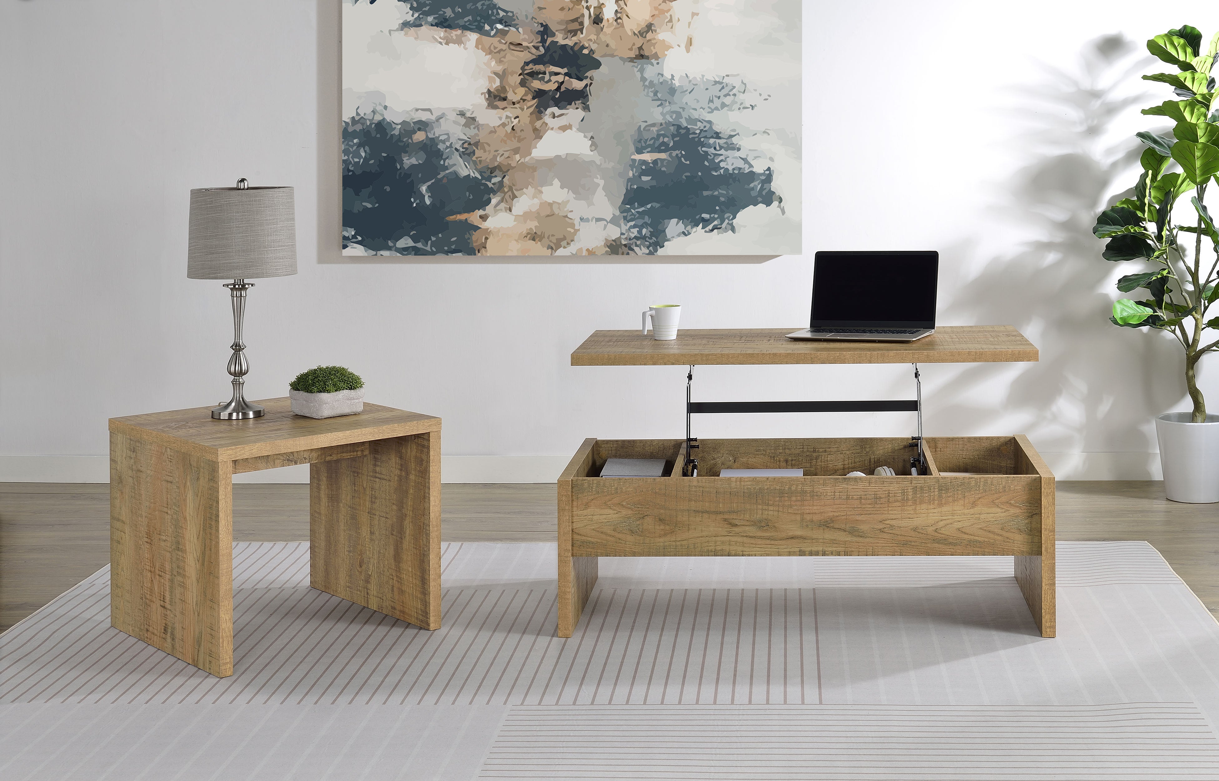 Best Furniture Outlet - Coaster - Canoga 2-piece Lift Top Cocktail Coffee Table Set Mango - 706358-S2