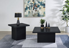 Best Furniture Outlet - Coaster - Devar 2-piece Square Cocktail Coffee End Table Set Black - 706408-S2
