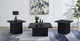 Best Furniture Outlet - Coaster - Devar 3-piece Square Cocktail Coffee End Table Set Black - 706408-S3