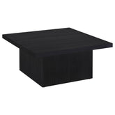 Best Furniture Outlet - Coaster - Devar Square Engineered Wood Cocktail Coffee Table Black - 706408