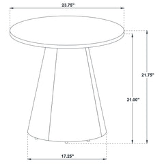Franklin Round Wood Pedestal Side End Table Dark Brown