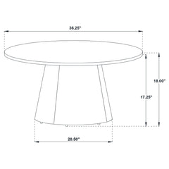 Franklin 36-inch Round Pedestal Coffee Table Dark Brown