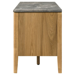 Bradley 63-inch 2-Door SmartTop TV Stand Grey and Natural
