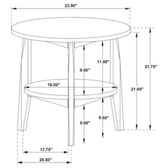 Bradley 3-Piece Round SmartTop Coffee Table Set Grey and Natural