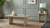 Best Furniture Outlet - Coaster - Decker 2-piece Coffee and End Table Set Natural Oak - 706468-S2
