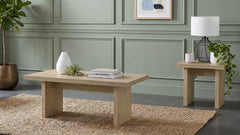 Best Furniture Outlet - Coaster - Decker 2-piece Coffee and End Table Set Natural Oak - 706468-S2