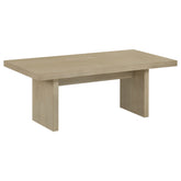 Best Furniture Outlet - Coaster - Decker 47-Inch Rectangular Cocktail Coffee Table Natural Oak - 706468