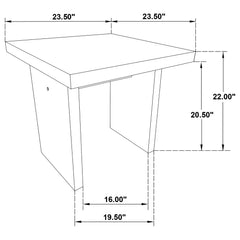 Decker 2-piece Coffee and End Table Set Black