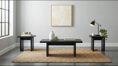 Decker 47-Inch Rectangular Cocktail Coffee Table Black