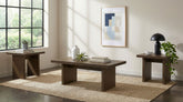 Best Furniture Outlet - Coaster - Decker 3-piece Coffee and End Table Set Walnut - 706488-S3