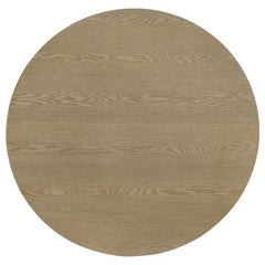 Hamlyn 2-piece Round Fluted Coffee and End Table Set Natural Oak