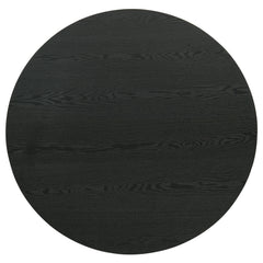 Hamlyn Round Fluted Occasional Cocktail Coffee Table Black