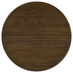 Hamlyn Round Fluted Occasional Cocktail Coffee Table Walnut