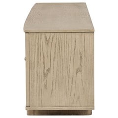 Kailani 79-inch 4-door Cane TV Stand Media Console Beige Oak