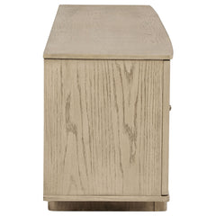 Kailani 79-inch 4-door Cane TV Stand Media Console Beige Oak