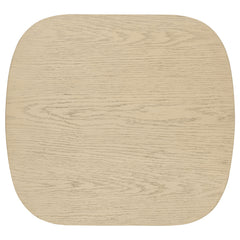 Kailani Coastal Square End Side Table with Shelf Beige Oak