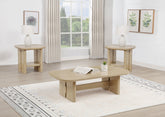 Best Furniture Outlet - Coaster - Kailani 3-piece Coastal Coffee and End Table Set Beige Oak - 706588-S3