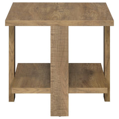 Dawn 2-piece Round Coffee and End Table Set Mango Brown