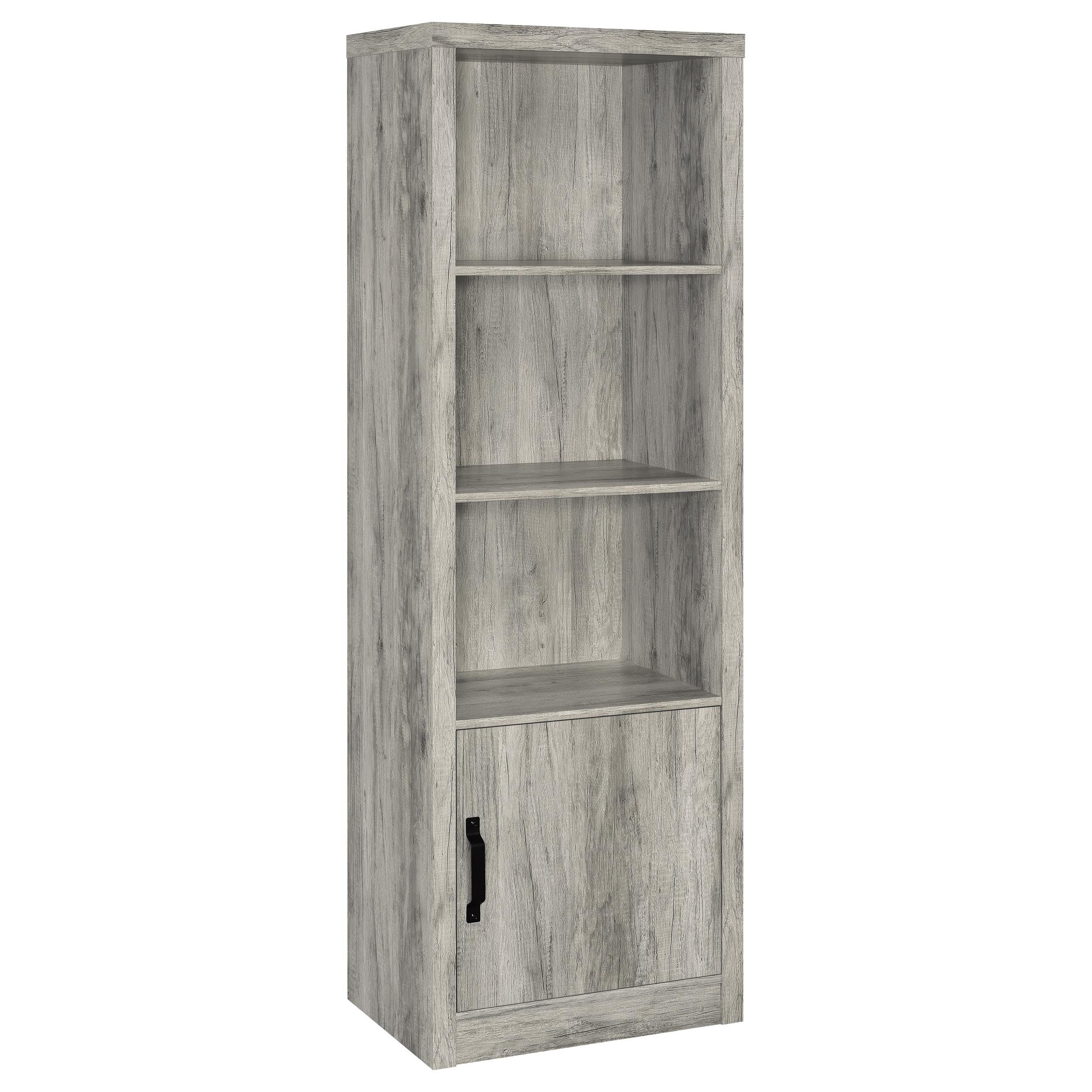 Best Furniture Outlet - Coaster - Burke 4-shelf Engineered Wood Media Tower Grey Driftwood - 707726