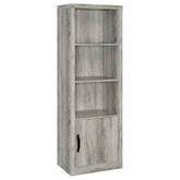 Best Furniture Outlet - Coaster - Burke 4-shelf Engineered Wood Media Tower Grey Driftwood - 707726