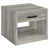 Best Furniture Outlet - Coaster - Felix 1-drawer Engineered Wood Side End Table Grey Driftwood - 707727