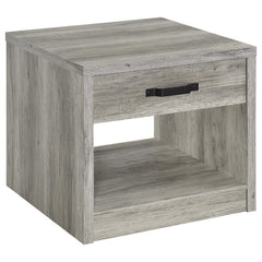 Best Furniture Outlet - Coaster - Felix 1-drawer Engineered Wood Side End Table Grey Driftwood - 707727