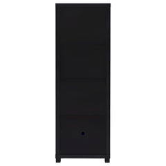Sachin 3-shelf Engineered Wood Media Tower Black