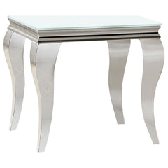 Carone 3-piece Glass Top Coffee and End Table Set White