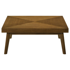 Westerly Square Wood Coffee Table Walnut Brown