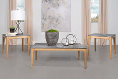 Best Furniture Outlet - Coaster - Polaris 3-piece SmartTop Coffee and End Table Set Grey - 707858-S3