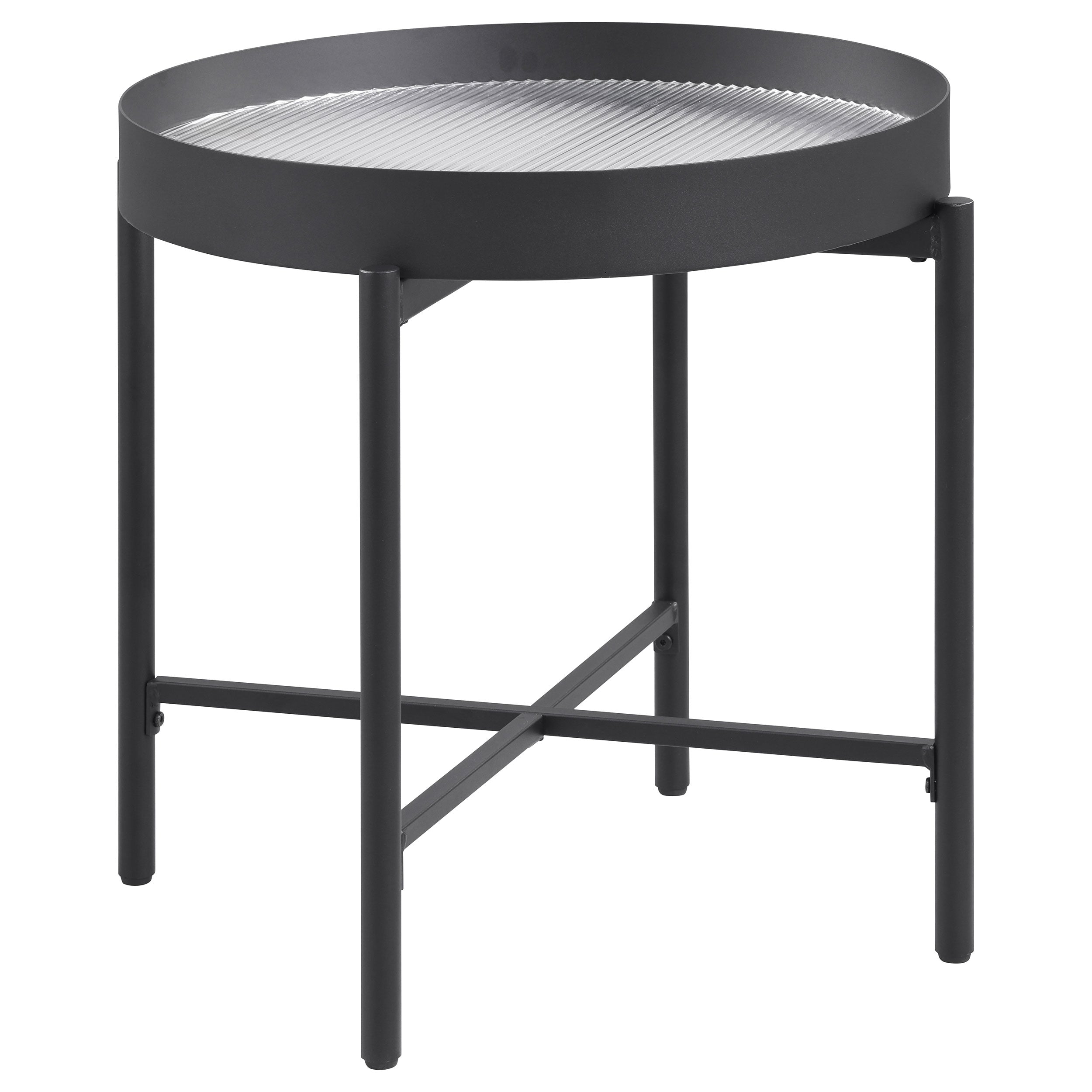 Best Furniture Outlet - Coaster - Ozella Round End Side Table with Recessed Top Sandy Black - 707897